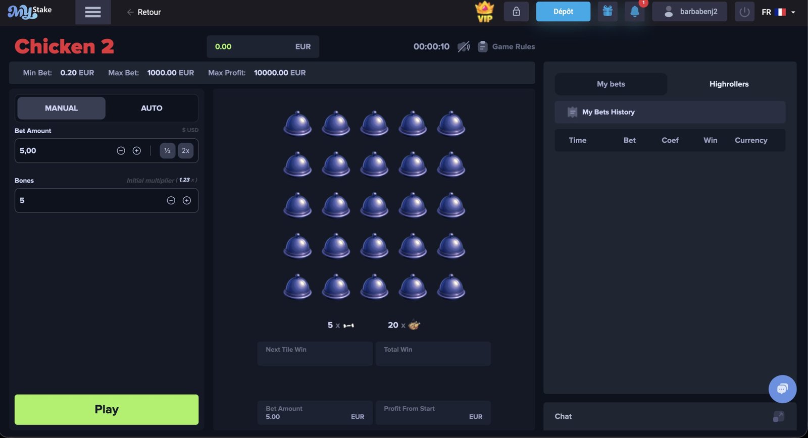 Jeu du poulet 2 Mystake