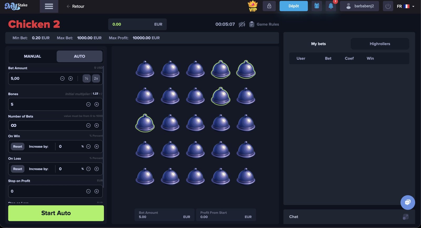 Jeu du poulet 2 Mystake